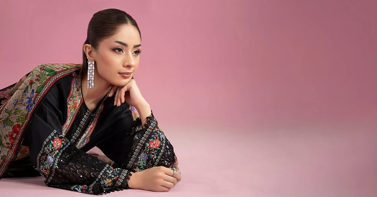 3 Piece Embroidered Lawn Suit | MPS-2610-B